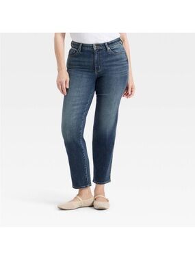 Universal Thread Dark Blue Slim Straight Jeans